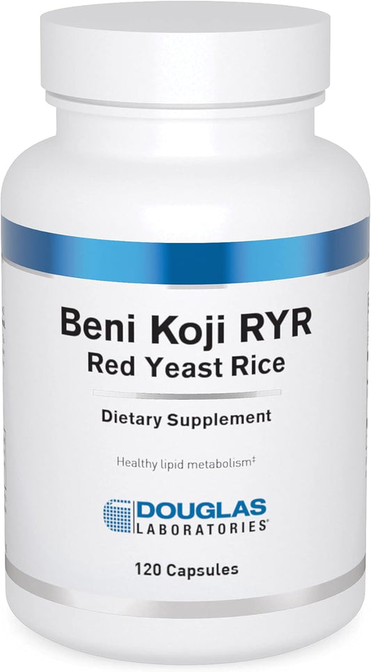 Douglas Laboratories Beni Koji Red Yeast Rice Capsules - Supports Healthy Blood Lipid Metabolism - 120 Count
