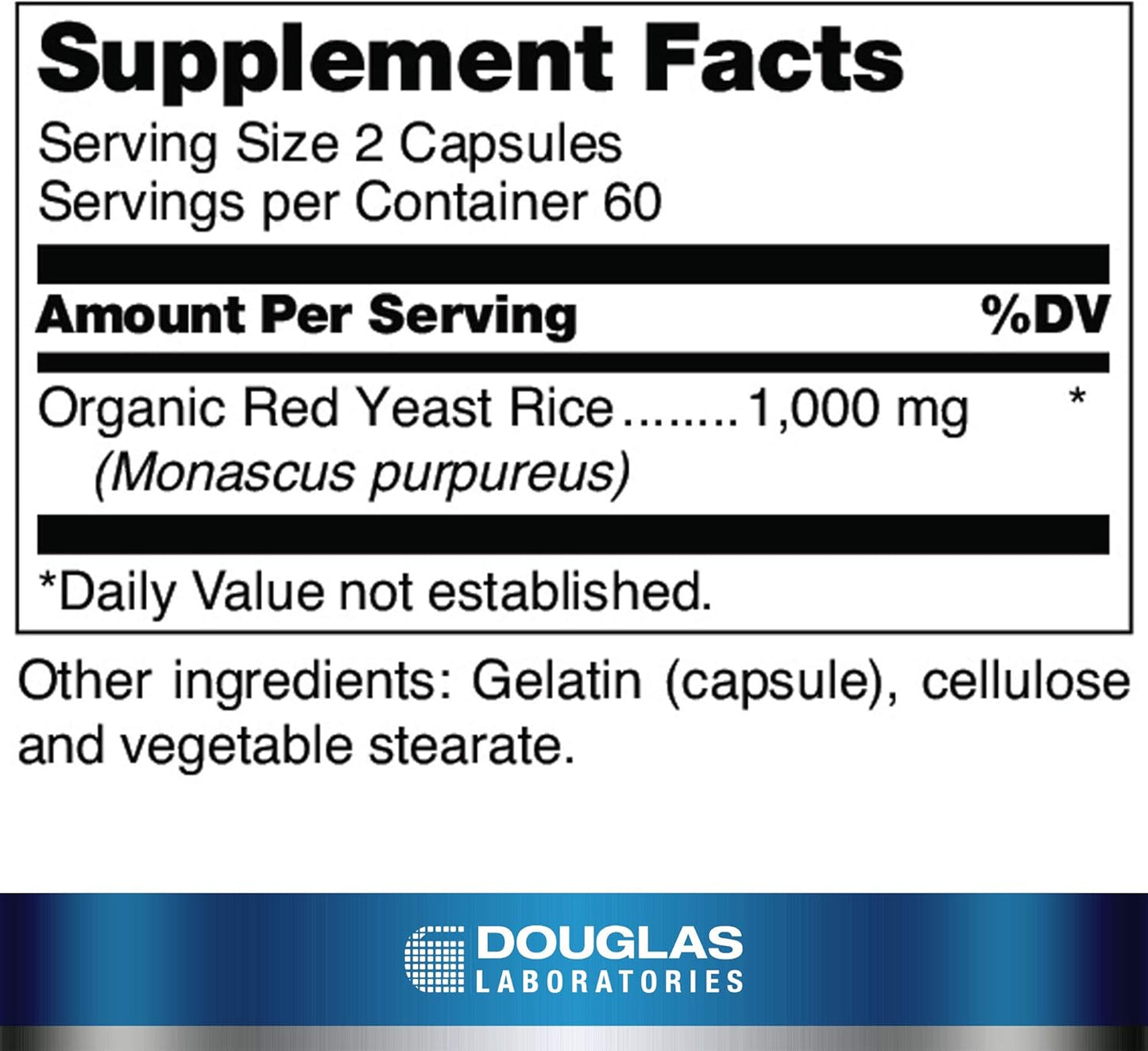 Douglas Laboratories Beni Koji Red Yeast Rice Capsules - Supports Healthy Blood Lipid Metabolism - 120 Count