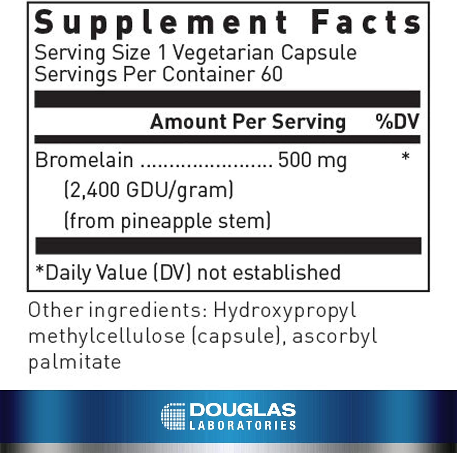 Douglas Laboratories Bromelain Capsules - 500 mg | Promotes Musculoskeletal Health | 60 Count