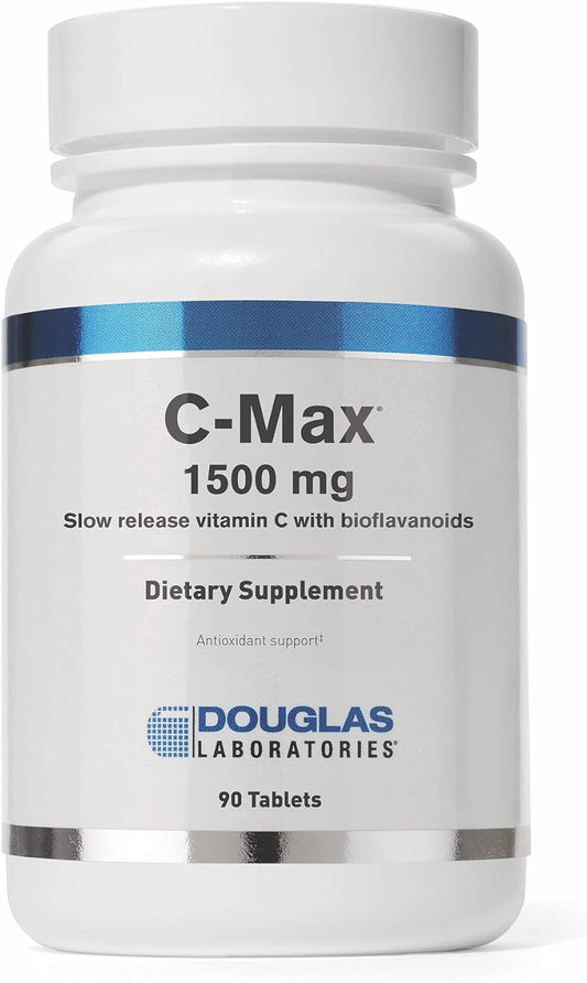 Douglas Laboratories C-Max 1500 mg Time-Released Vitamin C Tablets for Skin, Blood Vessels, Joints, and Bone Support