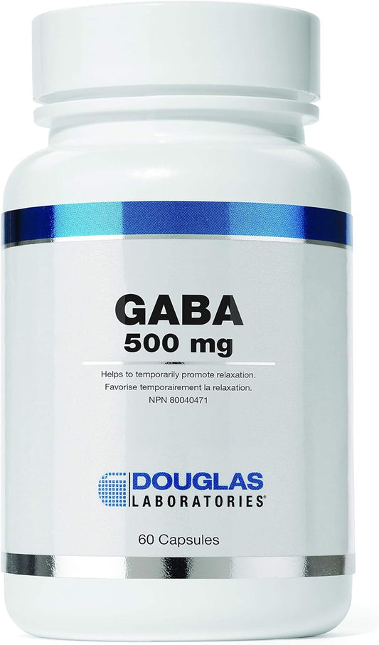 Douglas Laboratories GABA 500 mg Capsules | Supports Brain Neurotransmitters, Sleep, and Body Temperature | 60 Count