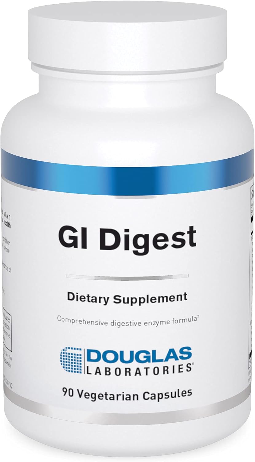 Douglas Laboratories G.I. Digest Enzyme Formula with Gluten and Dairy Enzymes - 90 Capsules