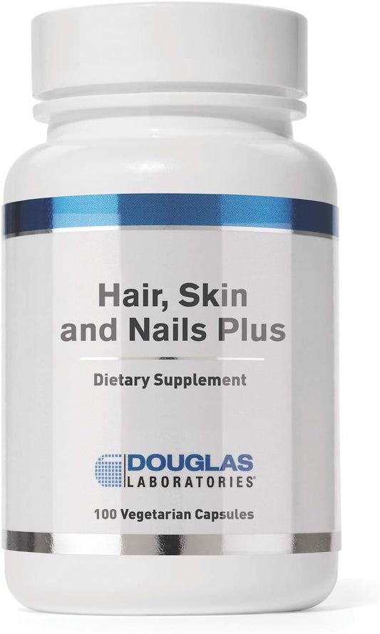 Douglas Laboratories Hair, Skin & Nail Plus Capsules - Support Healthy Hair, Skin, and Nails with Vitamins and Minerals - 100 Count