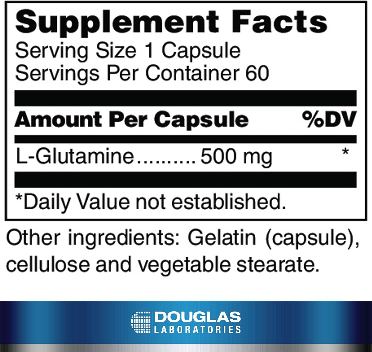 Douglas Laboratories L-Glutamine Capsules for GI Tract and Immune System Support - 60 Count