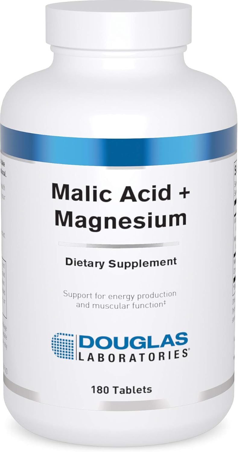 Douglas Laboratories Malic Acid + Magnesium Tablets | Promotes Immune and Skeletal System Health | 180 Count