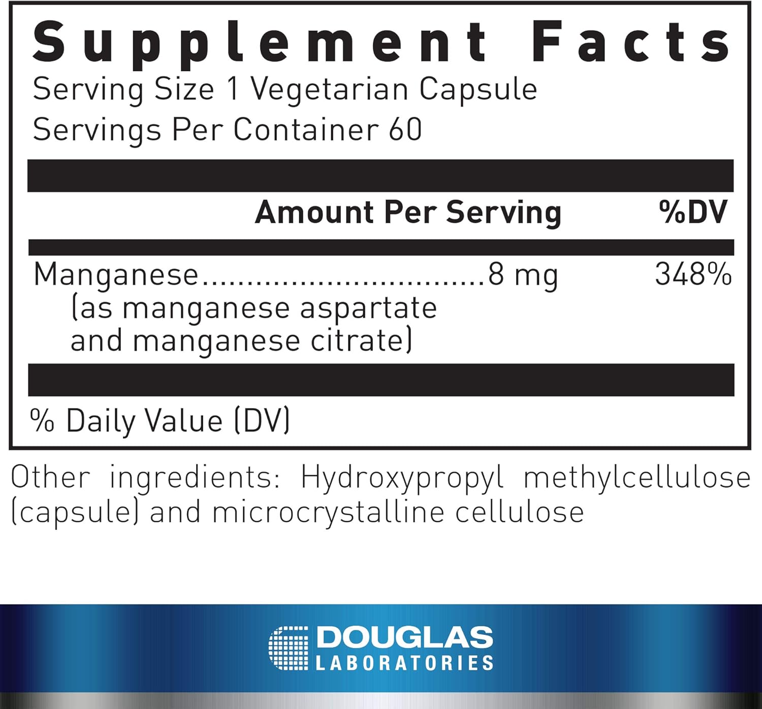 Douglas Laboratories Manganese Capsules - Supports Bone and Cartilage Health - 60 Count - BoostGo Australia