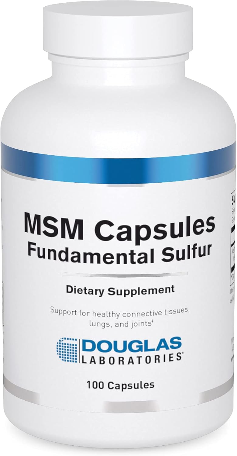 Douglas Laboratories MSM Capsules | Promotes Healthy Joints, Connective Tissue, Hair, Skin, and Liver | 100 Capsules