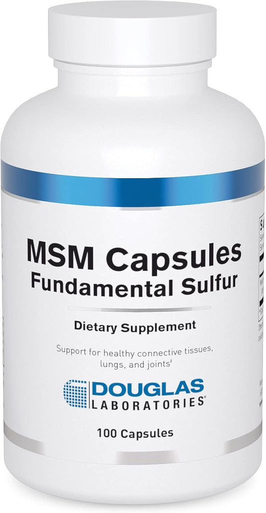 Douglas Laboratories MSM Capsules | Promotes Healthy Joints, Connective Tissue, Hair, Skin, and Liver | 100 Capsules