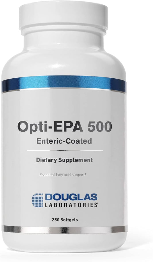 Douglas Laboratories Opti-EPA 500 Softgels - Enteric-Coated for Brain, Eyes, Pregnancy, & Heart Health - 250 Count