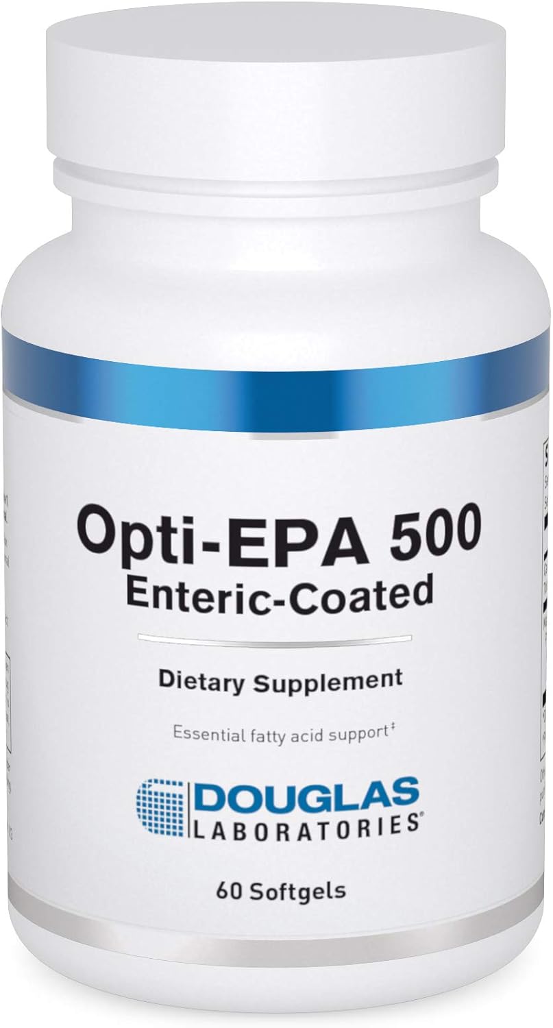 Douglas Laboratories Opti-EPA 500 Softgels - Enteric-Coated for Brain, Eye, Pregnancy & Heart Health - 60 Count