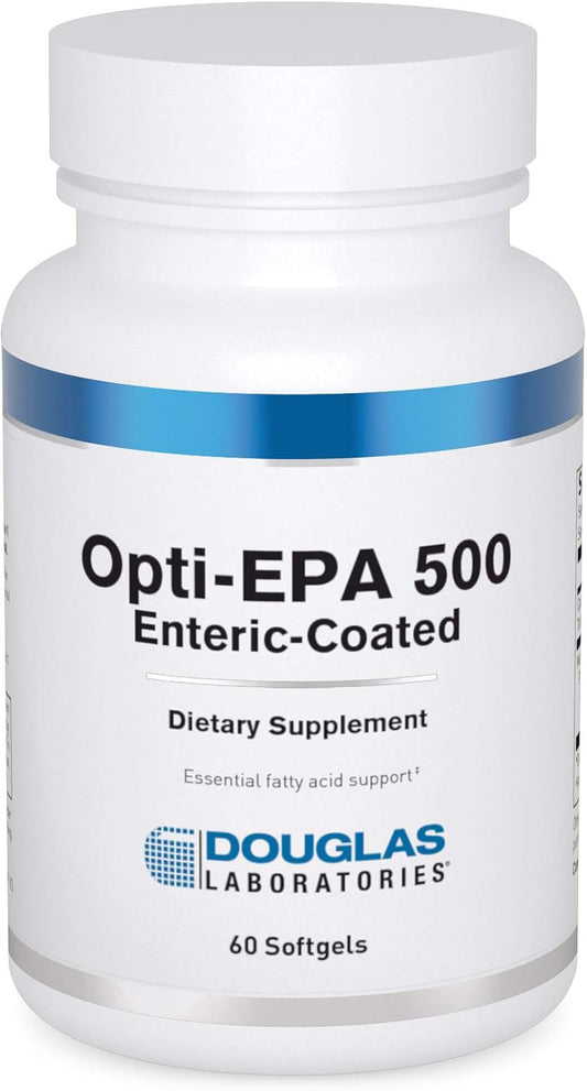 Douglas Laboratories Opti-EPA 500 Softgels - Enteric-Coated for Brain, Eye, Pregnancy & Heart Health - 60 Count