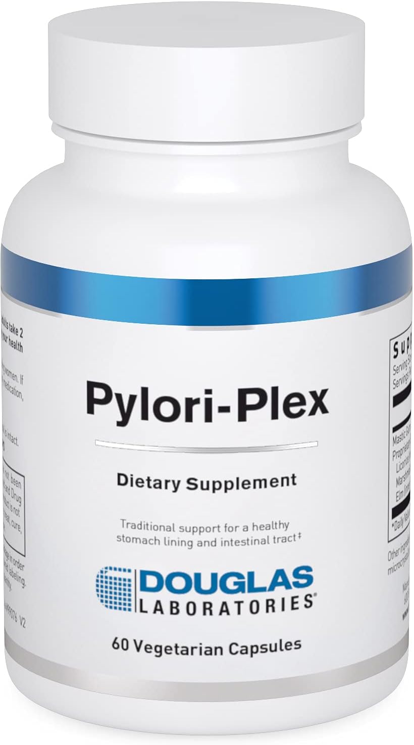 Douglas Laboratories Pylori-Plex Capsules - Stomach Lining & GI Support - Mastic Gum, Licorice Root, Marshmallow Root, Slippery Elm - DGL Supplement
