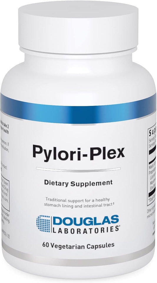 Douglas Laboratories Pylori-Plex Capsules - Stomach Lining & GI Support - Mastic Gum, Licorice Root, Marshmallow Root, Slippery Elm - DGL Supplement