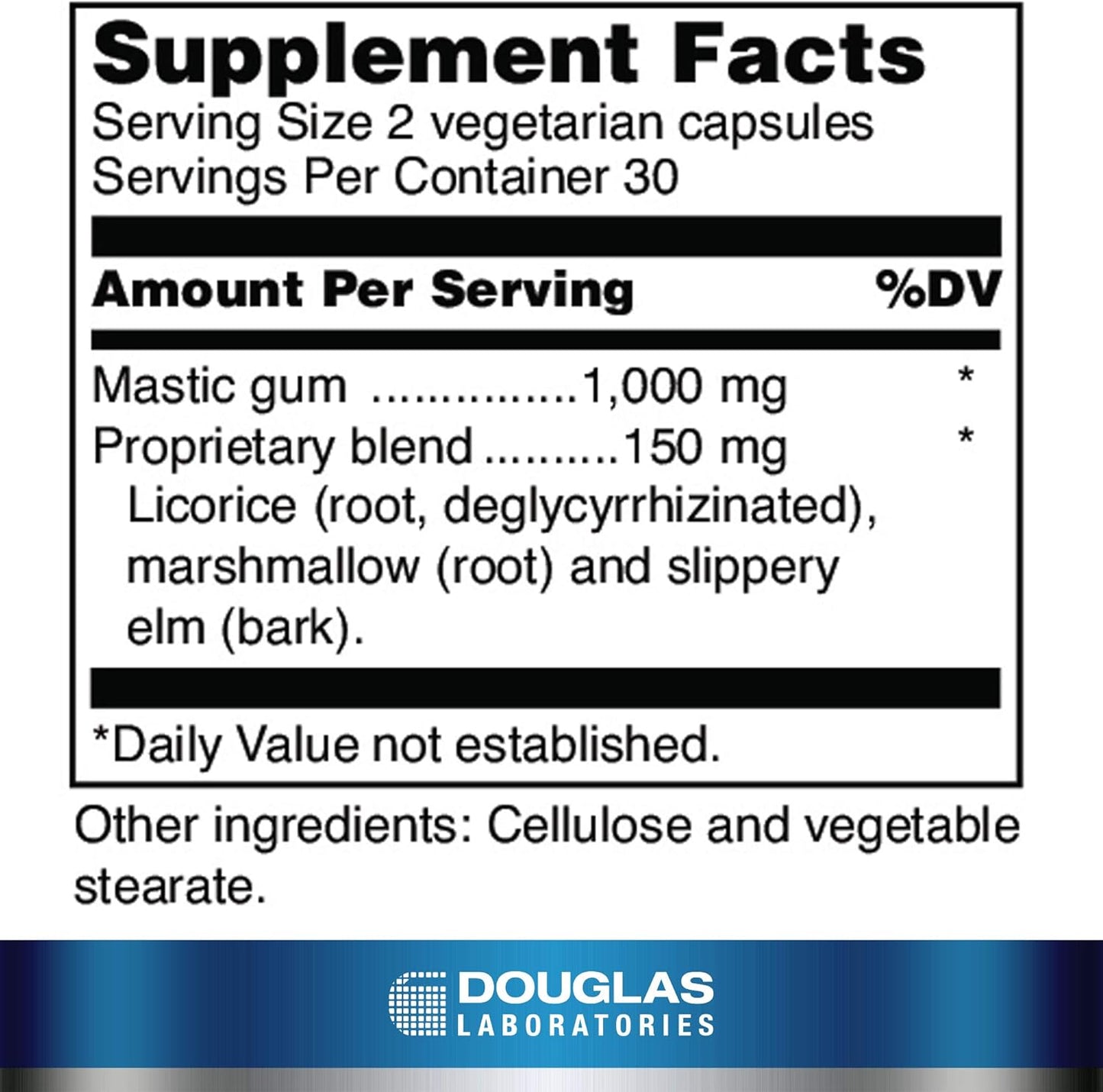 Douglas Laboratories Pylori-Plex Capsules - Stomach Lining & GI Support - Mastic Gum, Licorice Root, Marshmallow Root, Slippery Elm - DGL Supplement