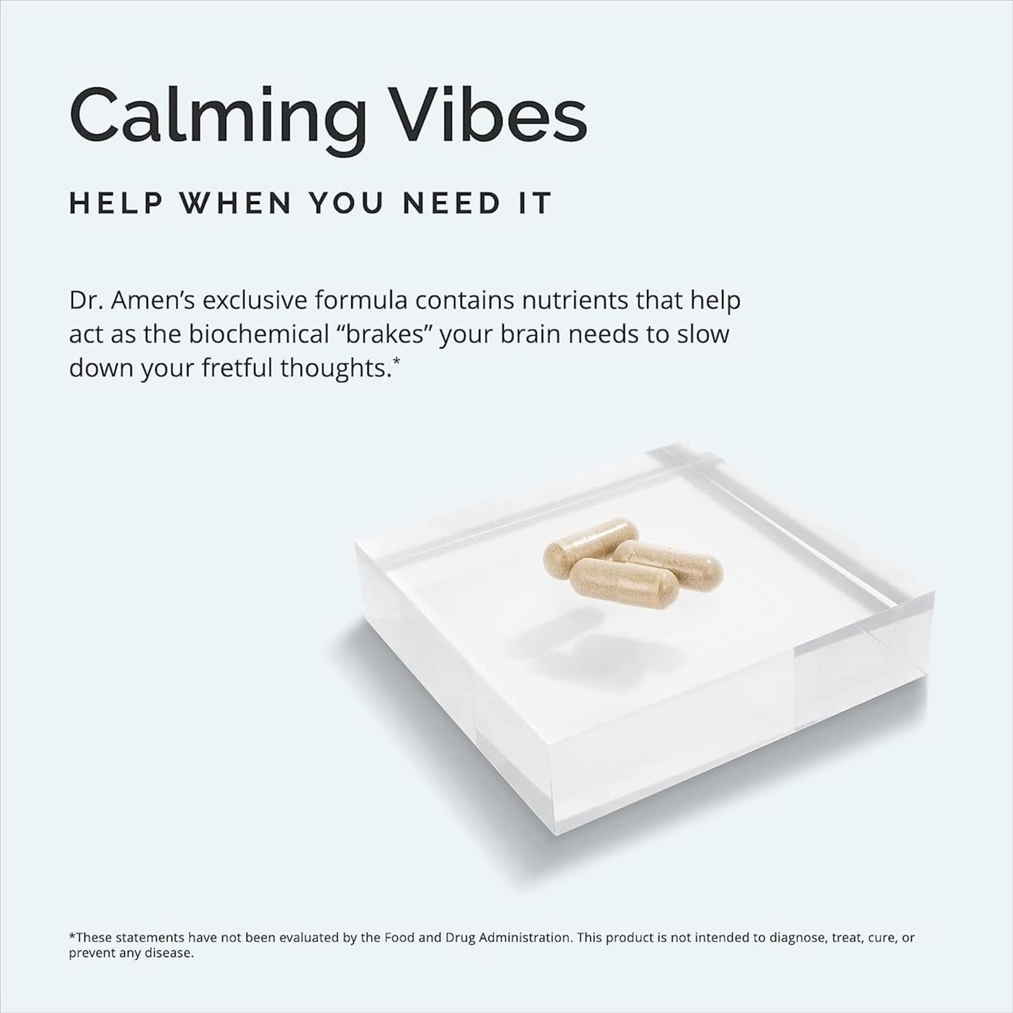 Dr Amen BrainMD GABA Calming Support Capsules - 90 Count, Pack of 2 - Relaxation Formula with Magnesium, Vitamin B6, Lemon Balm - 180 Servings