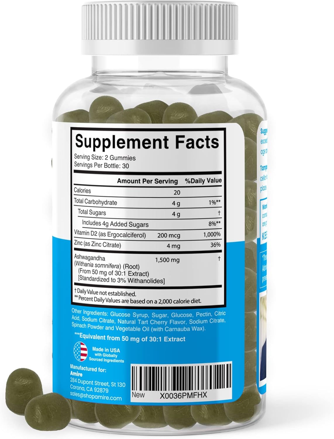 Dr. Awan Amire Ashwagandha Gummies for Mood, Energy, and Immune Support - 120ct, 60 Day Supply