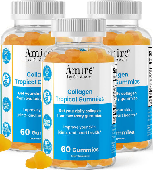 Dr. Awan Tropical Collagen Gummies for Skin, Joints, and Heart Health - 180ct, 90-Day Supply