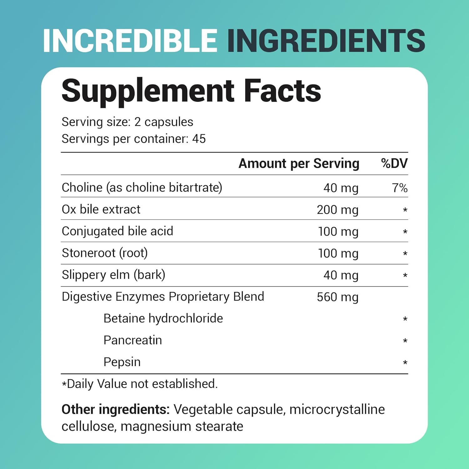 Dr. Berg Gallbladder Formula Extra Strength with Bile Salts, Enzymes, & Digestive Herbs - 45-Day Supply - 90 Capsules (3 Pack)