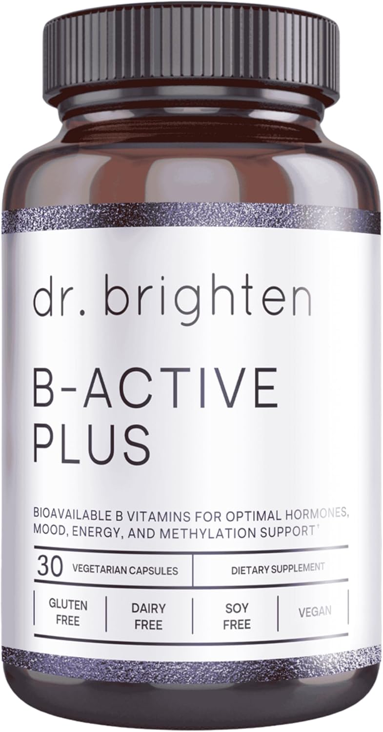 Dr. Brighten B-Active Plus - Coenzymated B Vitamins Supplement for Methylation Support (30 Count)
