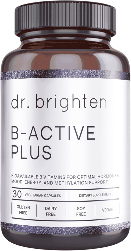 Dr. Brighten B-Active Plus - Coenzymated B Vitamins Supplement for Methylation Support (30 Count)