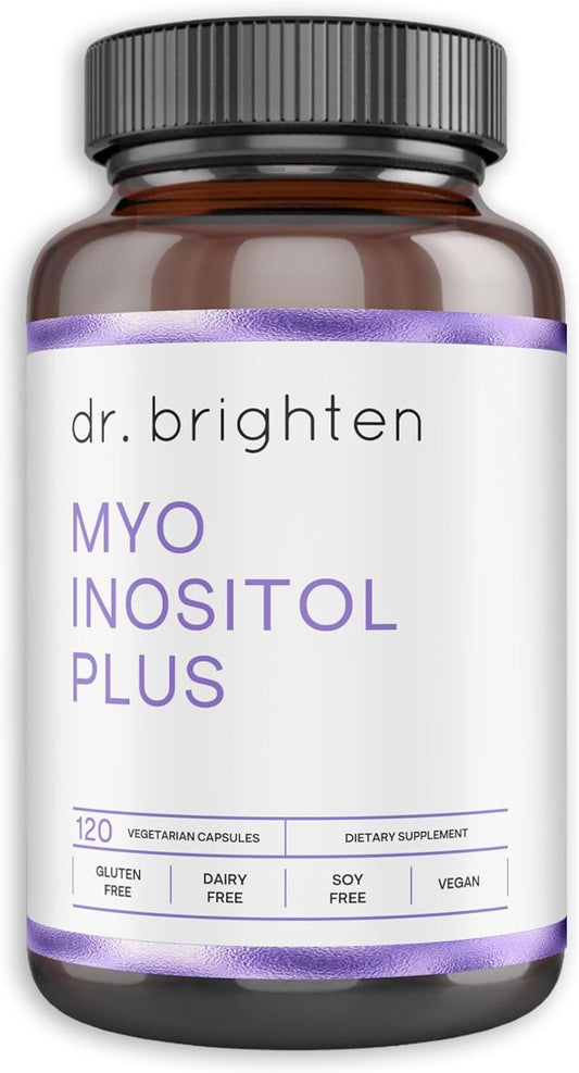 Dr. Brighten Myoinositol Plus - Doctor Formulated PCOS Support Supplement for Hormone Balance and Menstrual Health