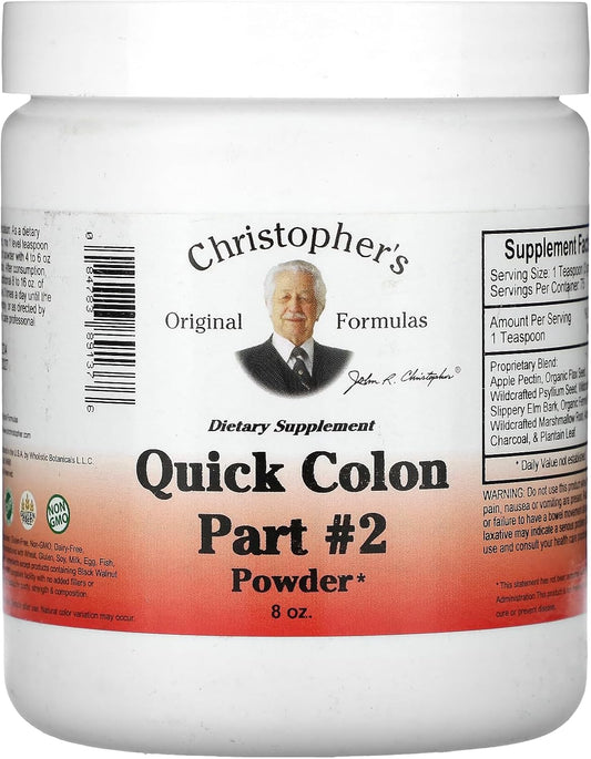 Dr. Christopher's Cleanse Quick Colon Detox Powder - 8 oz Jar