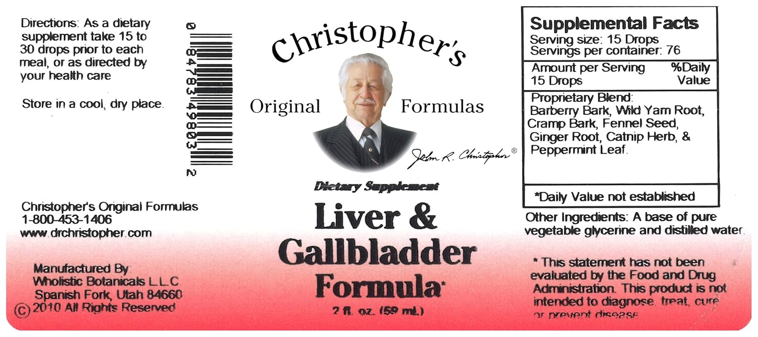 Dr. Christopher's Liver and Gallbladder Extract Formula - 2 OZ Bottle