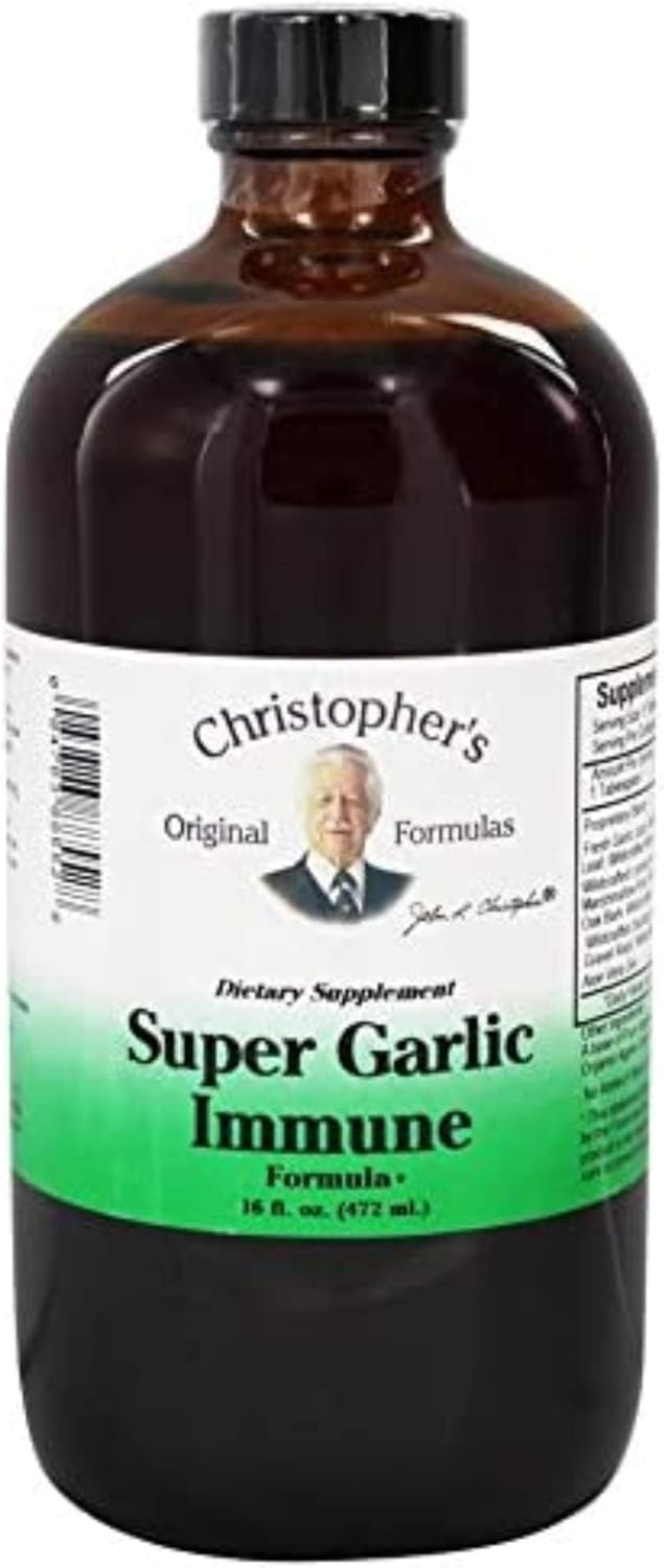 Dr. Christopher's Super Garlic Immune Syrup 16 oz - Herbal Formula for Immune Support