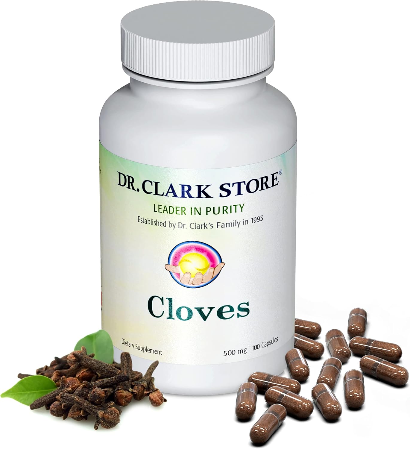 Dr. Clark Lugol’s Iodine 1 fl. Oz + Betaine HCL Digestive Enzymes 425 mg + Cloves Healthcare Supplement 500 mg by Dr. Clark