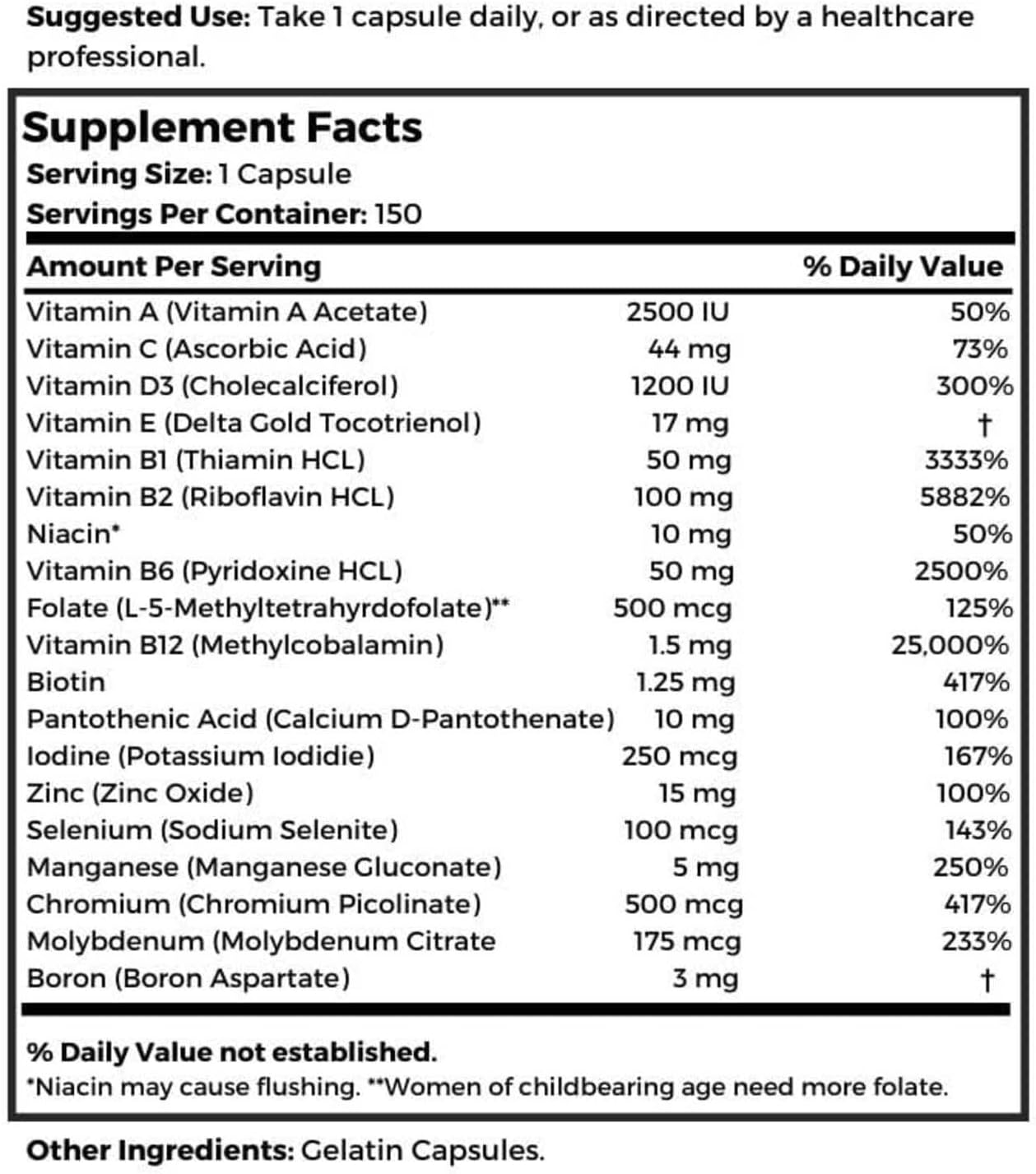 Dr Clark Store CRaNiULS Multi Vitamin & Mineral Supplement 520mg - 150 Gelatin Capsules