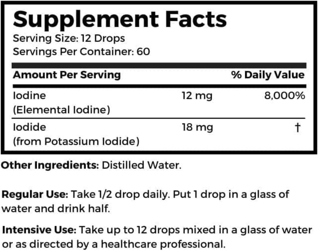 Dr. Clark Store Lugol’s Iodine 2% Stomach Saver - 1 fl. Oz with Dropper and Cone Cap