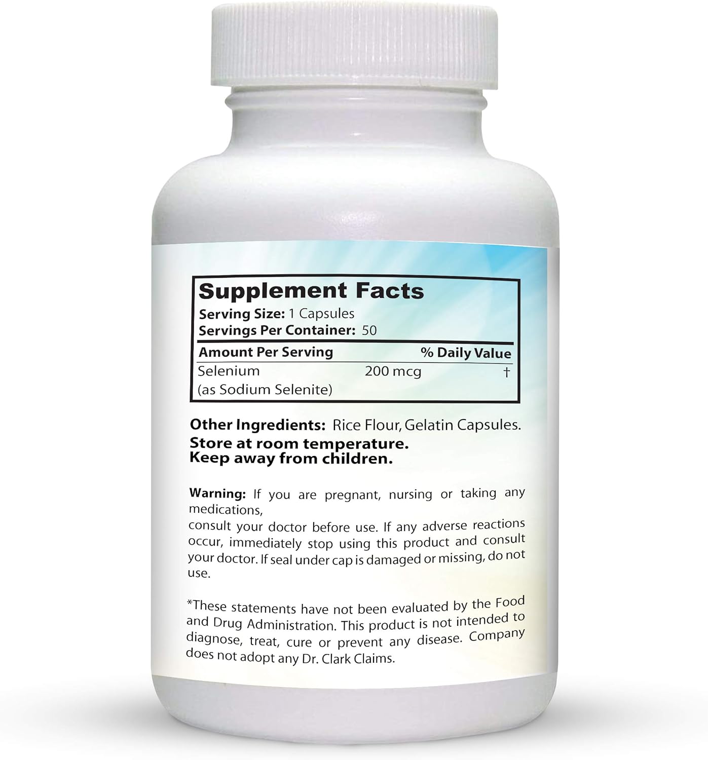 Dr. Clark Store Selenium Supplement 200 Mcg Capsules for Thyroid & Immune Support - Essential Mineral - 50 Caps - BoostGo Australia