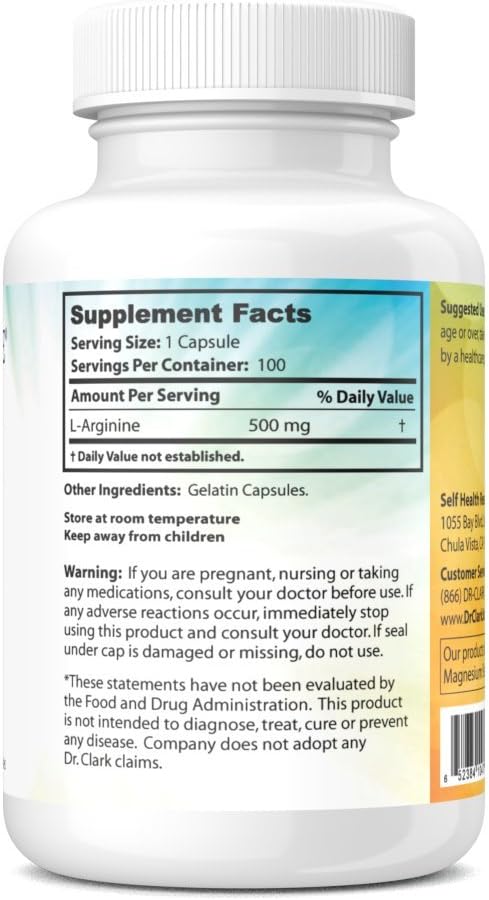 Dr. Clark Store Vitamin B2 & Arginine Supplement Combo - 100 Gelatin Capsules Each