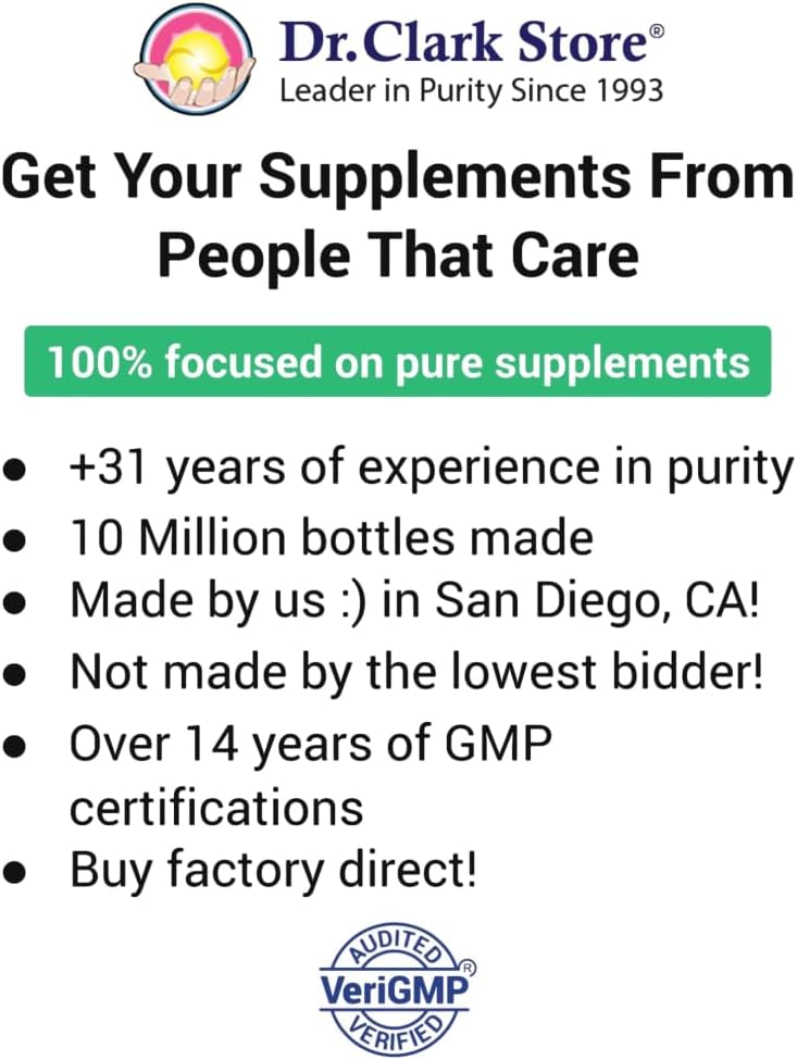 Dr. Clark Store Vitamin B2 Supplement - 300mg, 100 Gelatin Capsules for Energy & Immune Support