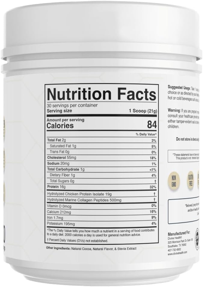 Dr. Colbert MD Hydrolyzed Collagen Powder - Chocolate Coconut Flavor | Type I, II, III Peptides for Healthy Hair, Skin, Nails | Keto Zone Supplement - BoostGo Australia