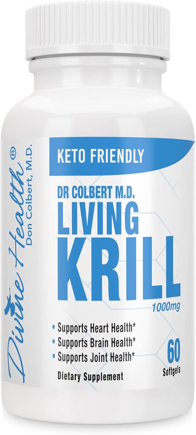 Dr. Colbert's Keto Zone® Living Krill Oil with DHA & EPA - 1000mg Softgels (60 Servings)