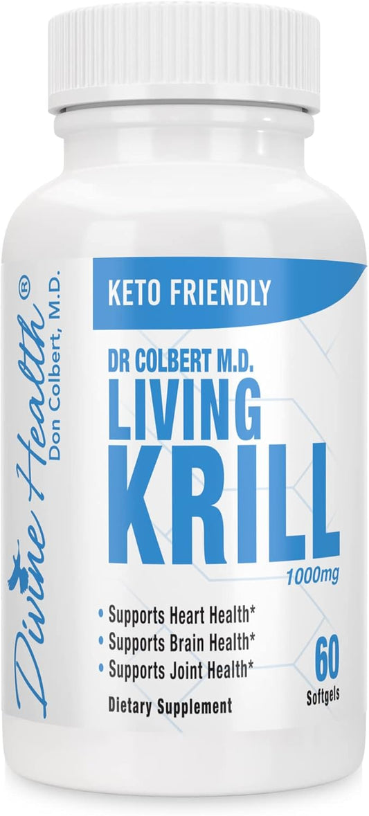 Dr. Colbert's Keto Zone® Living Krill Oil with DHA & EPA - 1000mg Softgels (60 Servings)