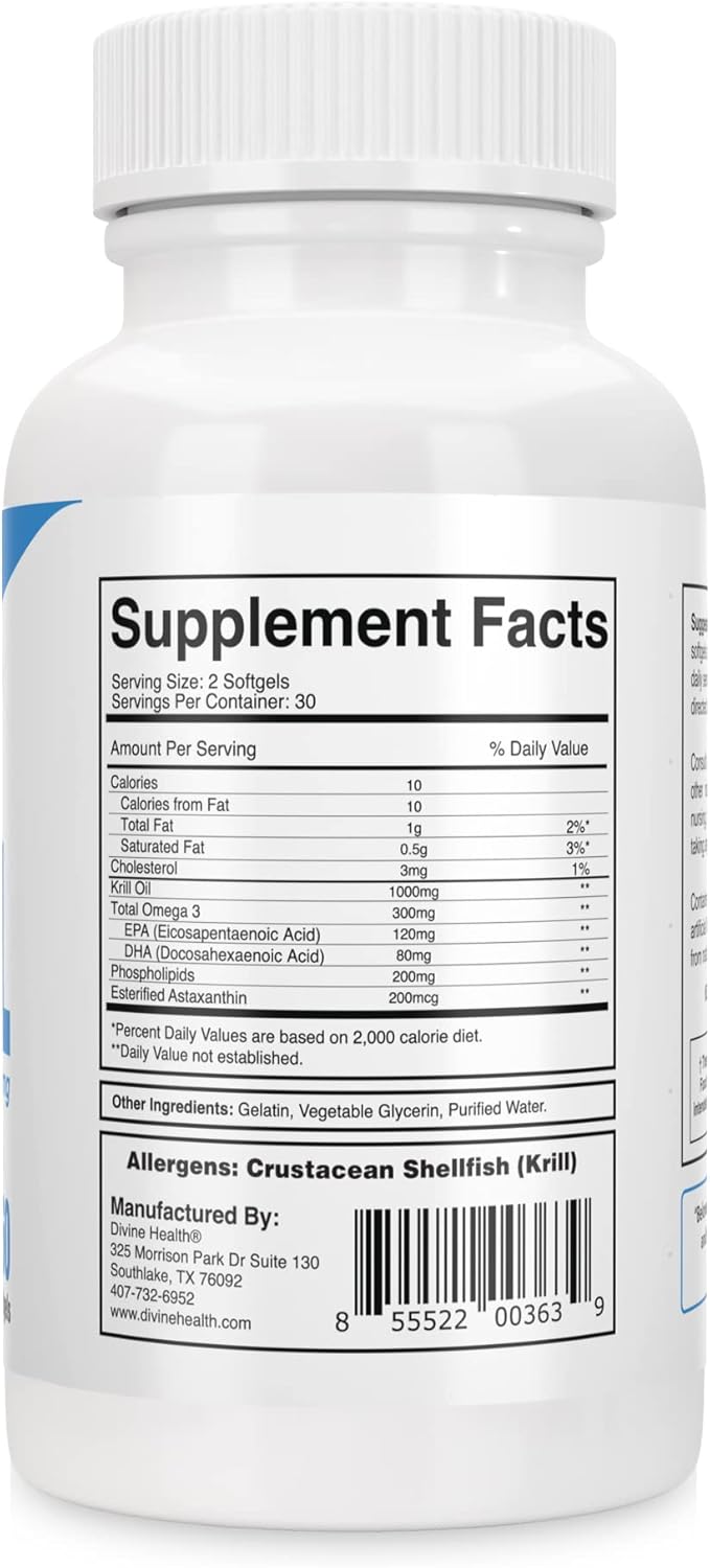 Dr. Colbert's Keto Zone® Living Krill Oil with DHA & EPA - 1000mg Softgels (60 Servings)