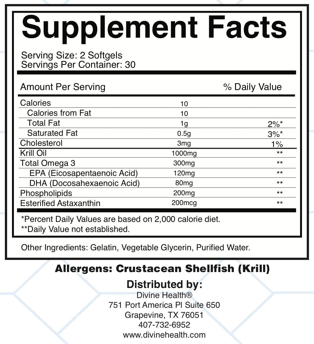 Dr. Colbert's Keto Zone® Living Krill Oil with DHA & EPA - 1000mg Softgels (60 Servings)
