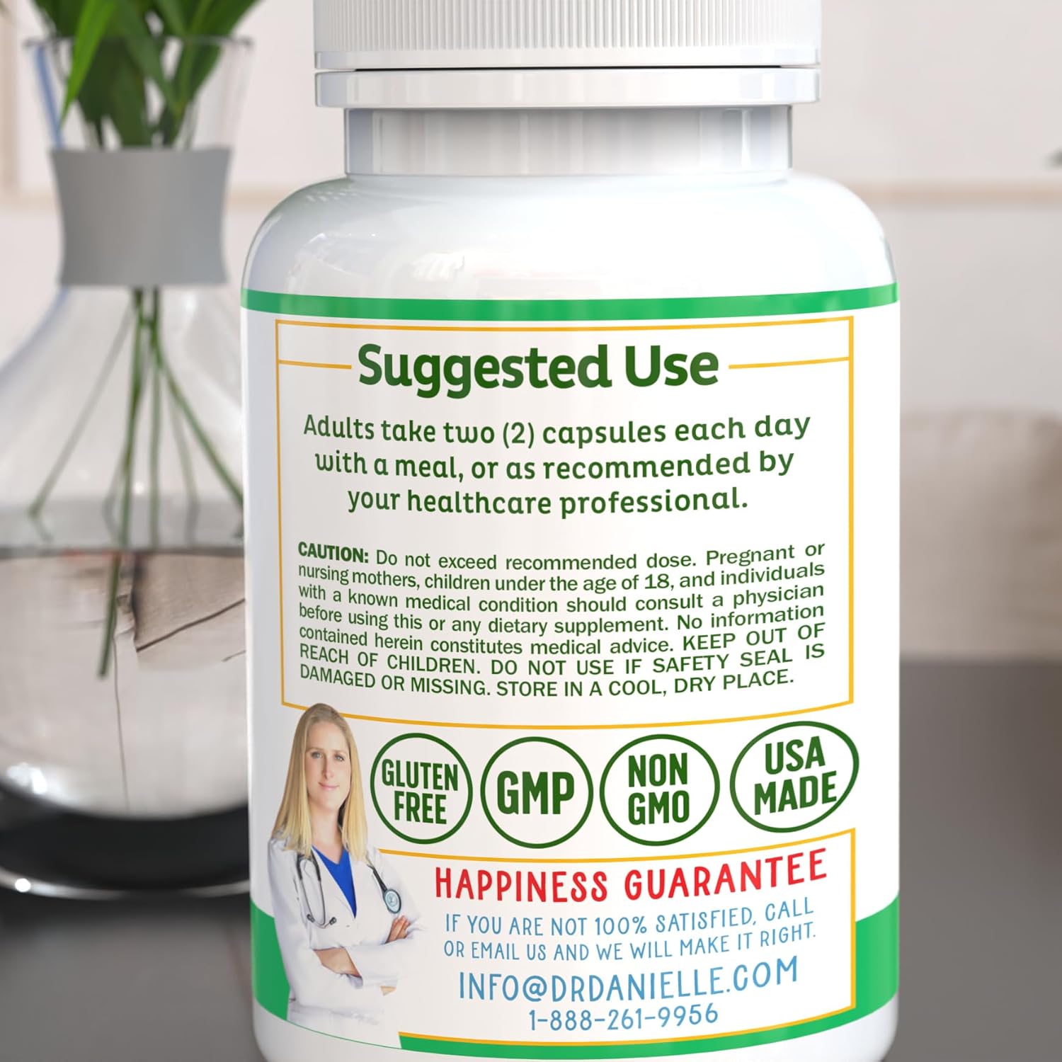 Dr. Danielle Gut Assist Probiotic Capsules - Shelf Stable Supplement for Men and Women - Bacillus Probiotics - 60 Count