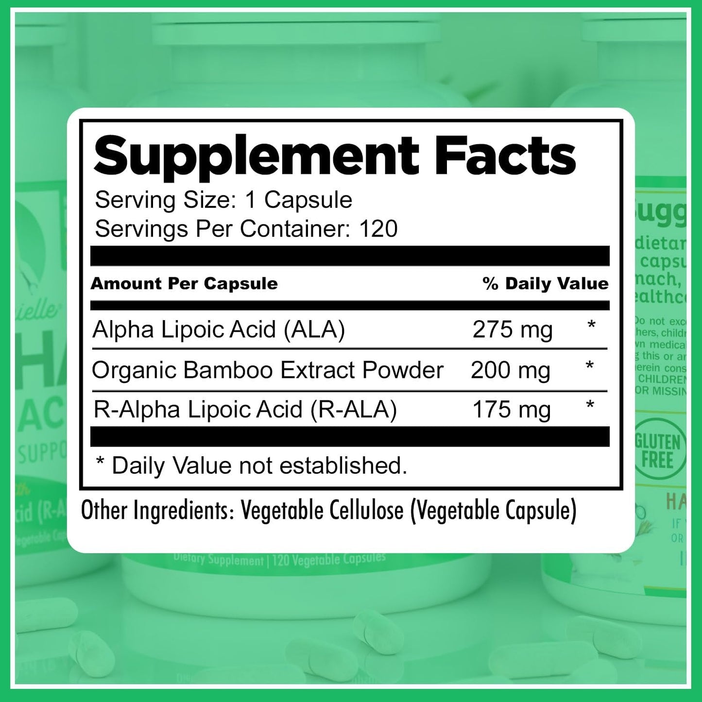 Dr. Danielle Organic Adrenal Wellness Supplement with Ashwagandha - Mind & Body Support, 120 Capsules