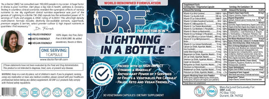 Dr. Farrah Lightning in a Bottle: 23 Essential Vitamins & Minerals with Antioxidant Power of 7 Servings of Fruits & Vegetables - Paleo, Keto, & Vegan Friendly