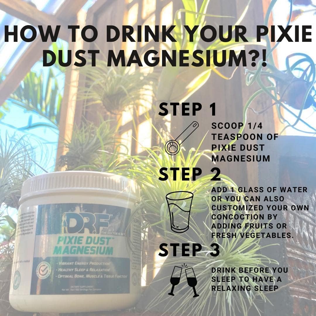 Dr. Farrah's Pixie Dust Magnesium: Boost Energy, Improve Sleep, and Support Bone, Muscle, and Tissue Health