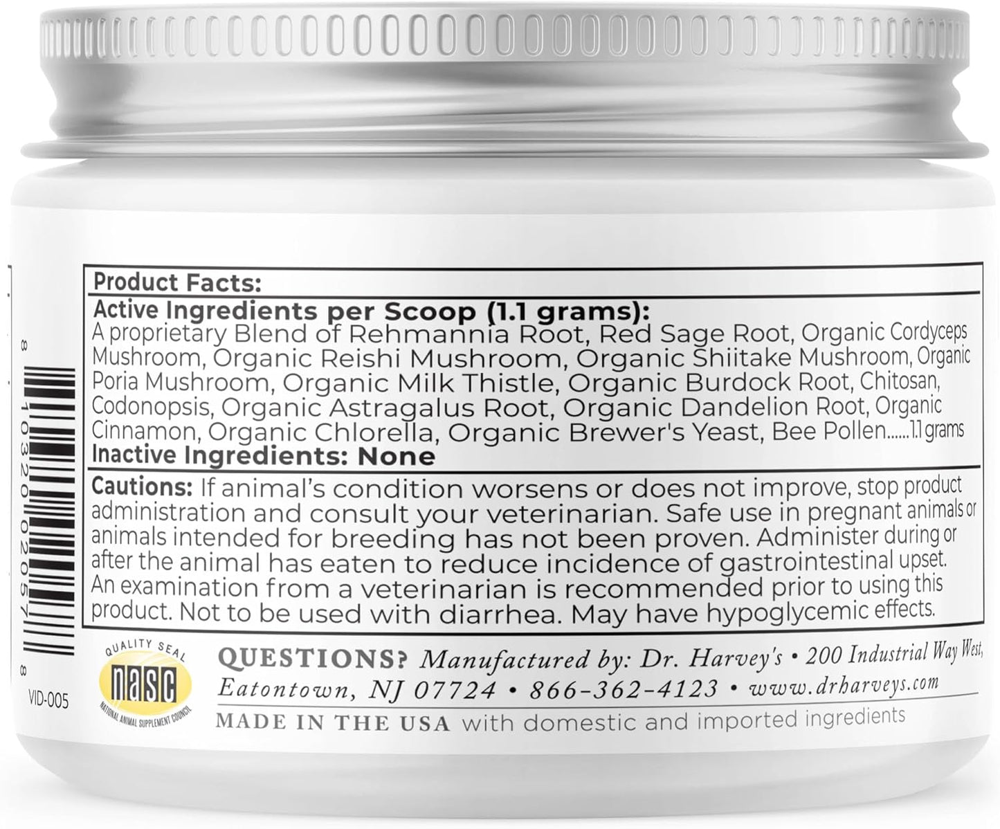 Dr. Harvey's Kidney Support Supplement for Dogs - Promotes Kidney Health (4 oz)