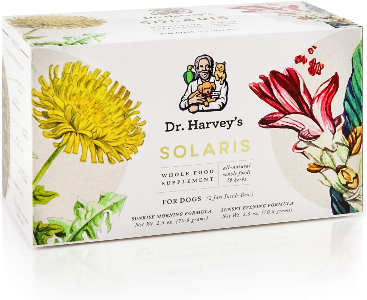 Dr. Harvey's Solaris Immune Support Whole Food Supplement for Dogs - Morning & Evening Formula - 2.5 oz (2 Pack)