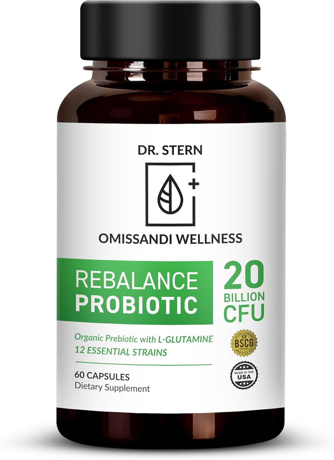 Dr. Ian Stern Formulated Royal-Organica BIO-ESSENTIALS Probiotic Supplement for Digestion & Immunity, 20 Billion CFU - 60 Capsules
