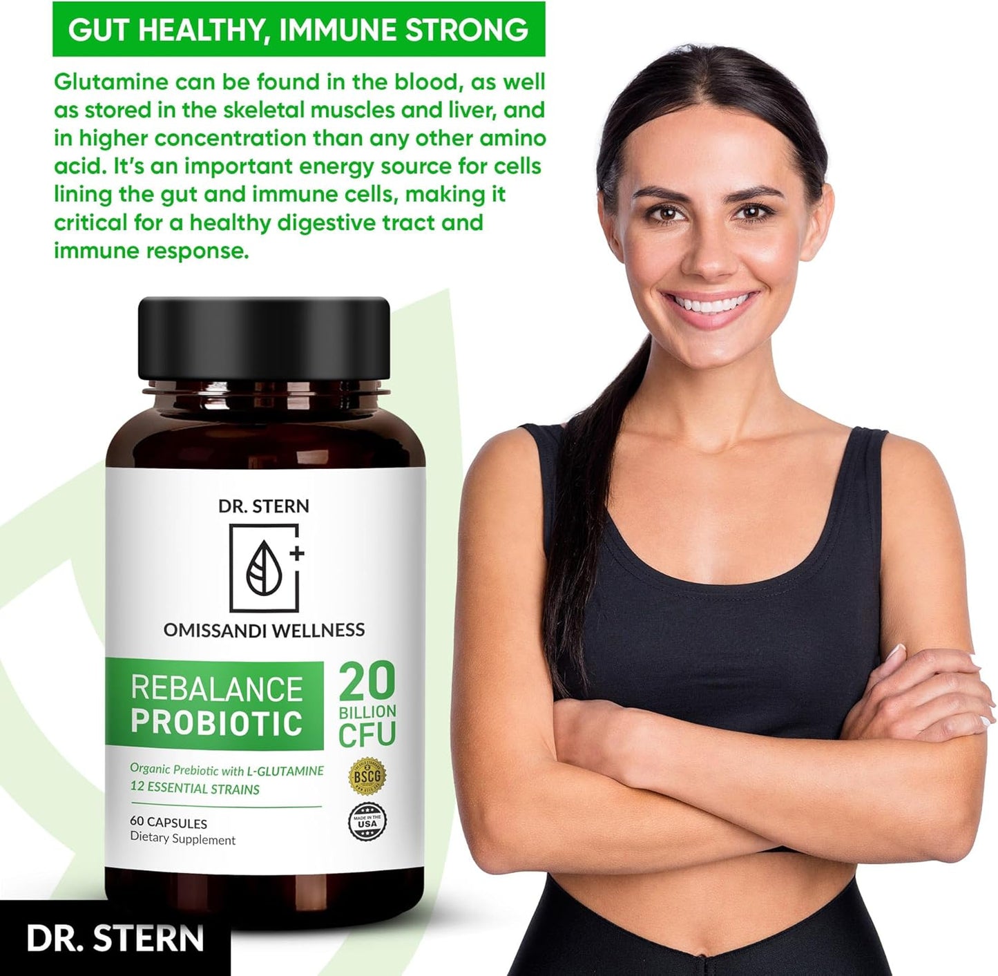 Dr. Ian Stern Formulated Royal-Organica BIO-ESSENTIALS Probiotic Supplement for Digestion & Immunity, 20 Billion CFU - 60 Capsules