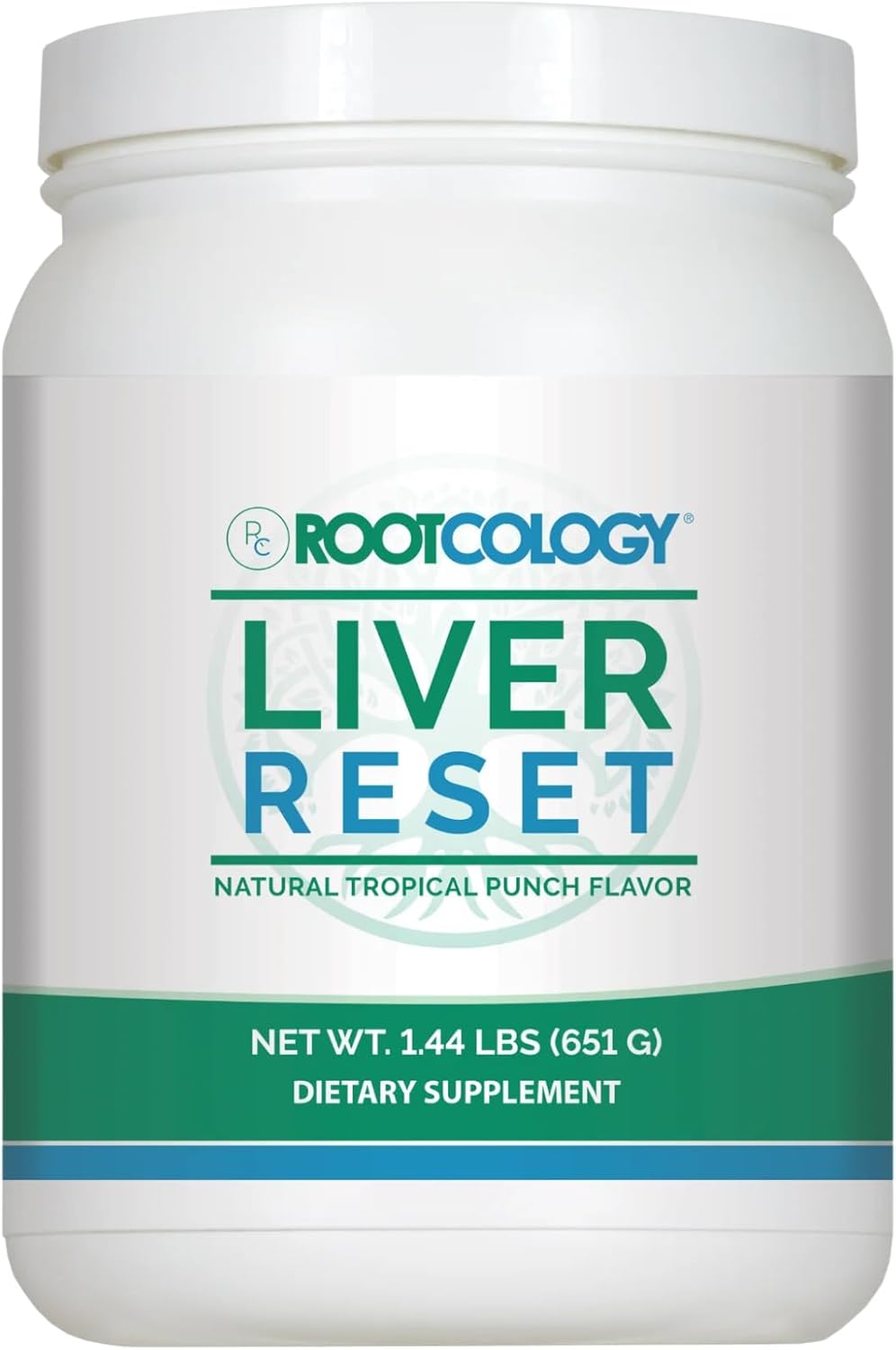 Dr. Izabella Wentz Rootcology Liver Reset Pea Protein Isolate Cleanse 651g - Tropical Punch Flavor