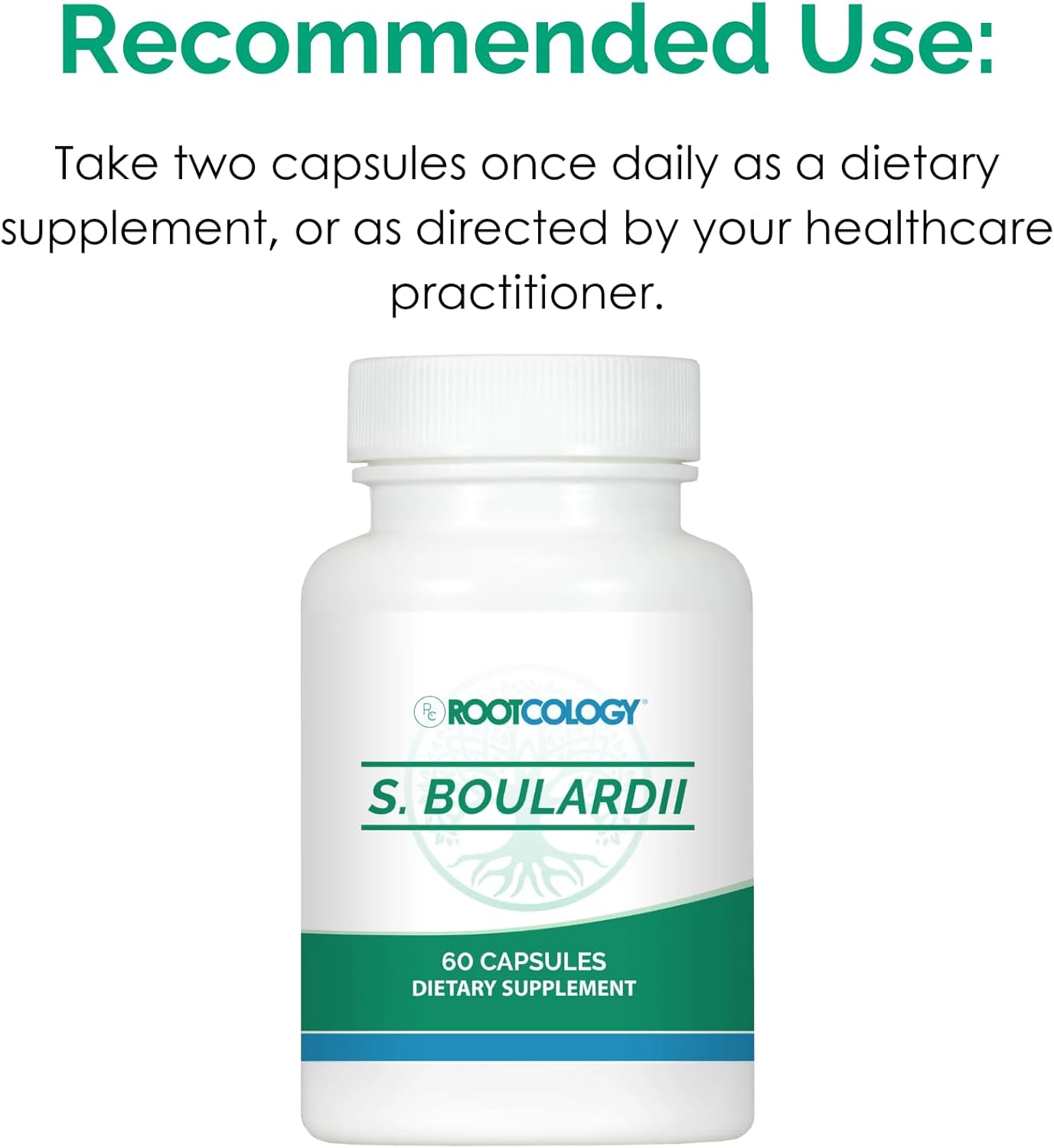 Dr. Izabella Wentz Rootcology S. Boulardii Probiotic Capsules - 10 Billion CFU Saccharomyces - 60 Capsules
