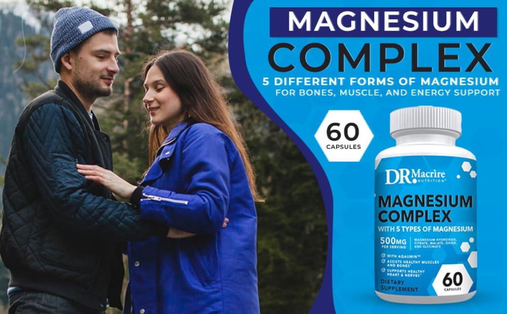 Dr. Macrire Nutrition Magnesium Complex 500mg - 5 Forms for Bone, Muscle, Energy Support